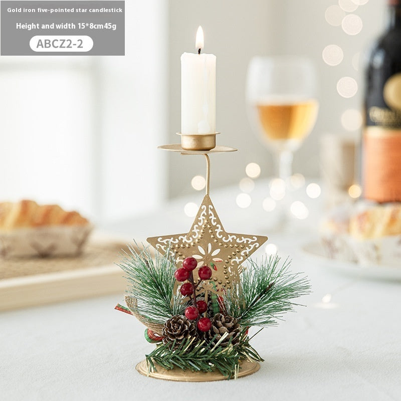 Navidad - Candelabro navideño de hierro - Zhibo