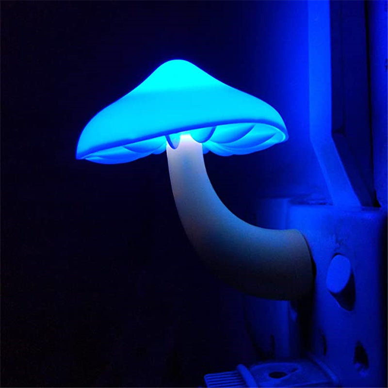 Lámpara de pared con luz nocturna LED tipo hongo