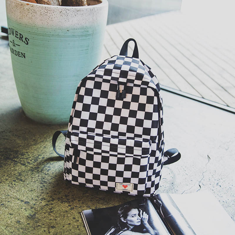 Escuela - Mochila de cuadros - Zhibo