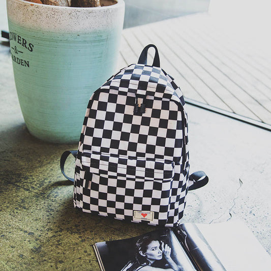 Escuela - Mochila de cuadros - Zhibo
