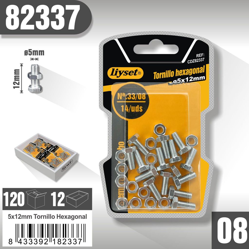 Liyset - Tornillo Hexagonal 5 x 12mm