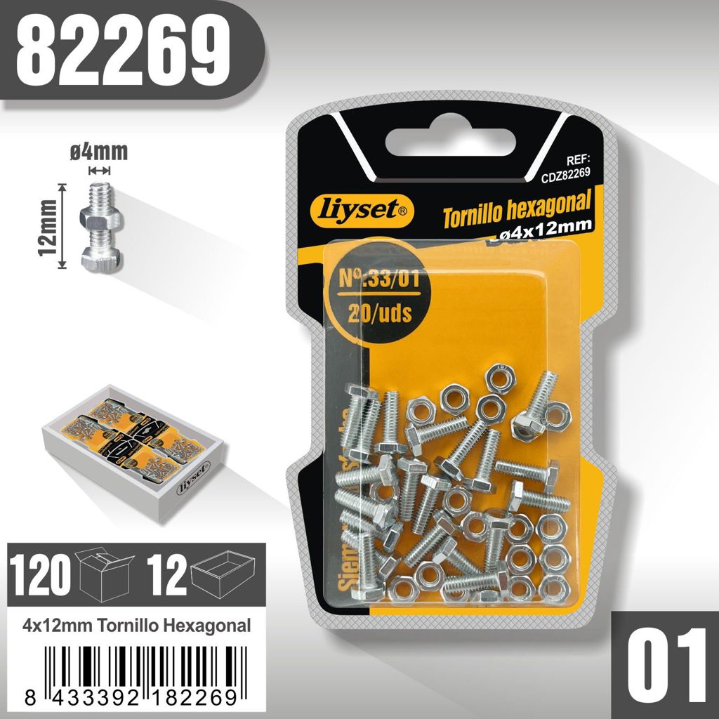 Liyset - Tornillo Hexagonal 4 x 12mm