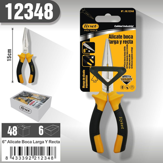 Liyset - Alicate Boca Larga y Recta 15cm