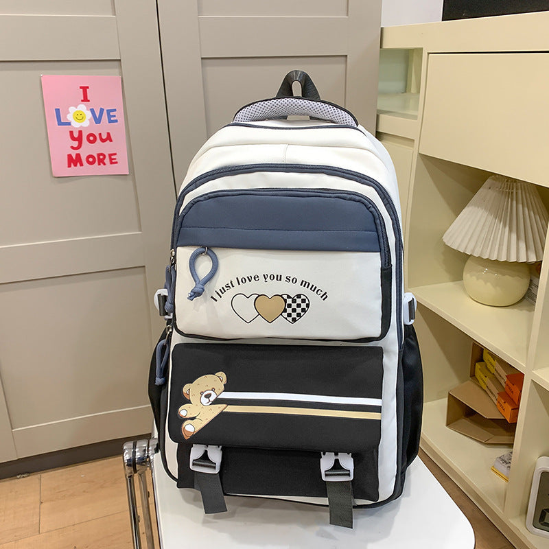 Mochila de gran capacidad para secundaria y preparatoria. - Zhibo