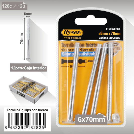 Lisyset - Tornillo Hexagonal 6 x 70mm