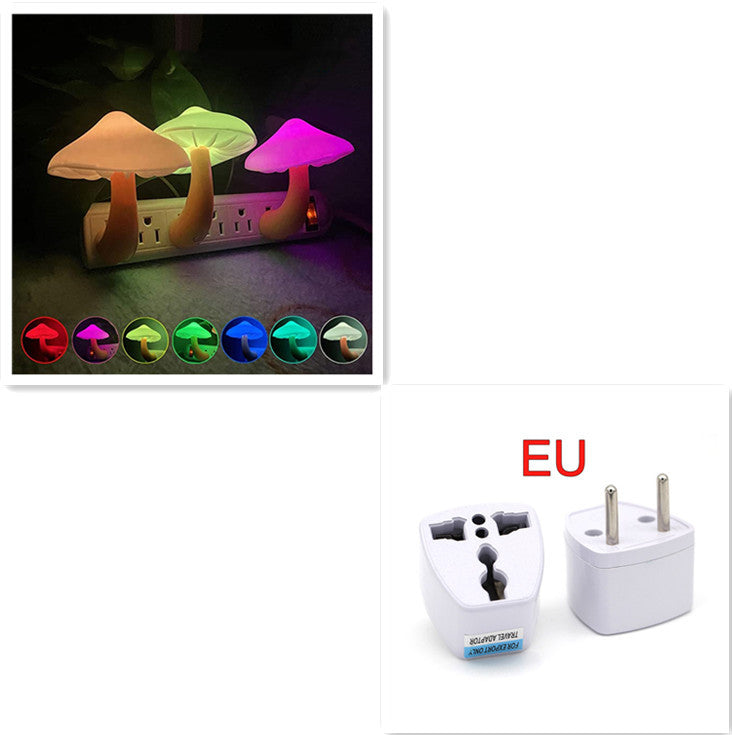 Lámpara de pared con luz nocturna LED tipo hongo