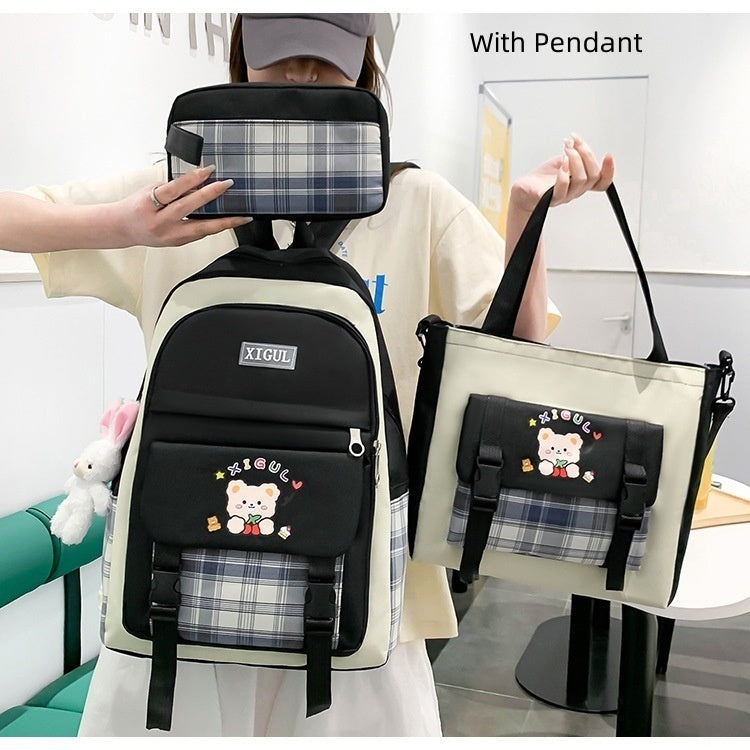 Mochila de secundaria o escuela primaria, conjunto de tres piezas - Zhibo