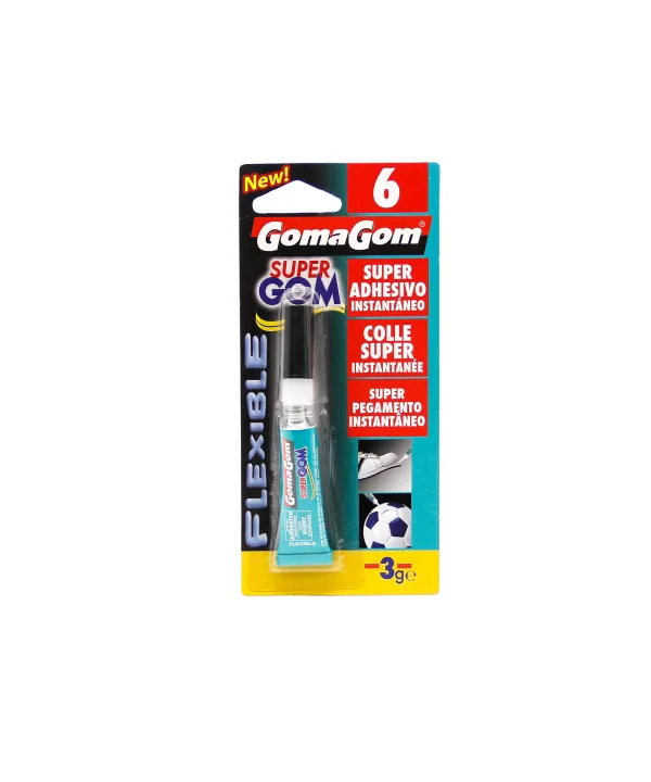 GomaGom - SUPER ADHESIVO INSTANTÁNEO 3g FLEXIBLE