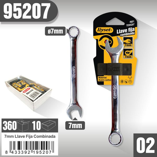 Liyset - Llave Fija Combinada 7mm