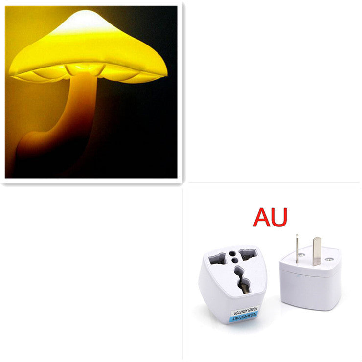 Lámpara de pared con luz nocturna LED tipo hongo