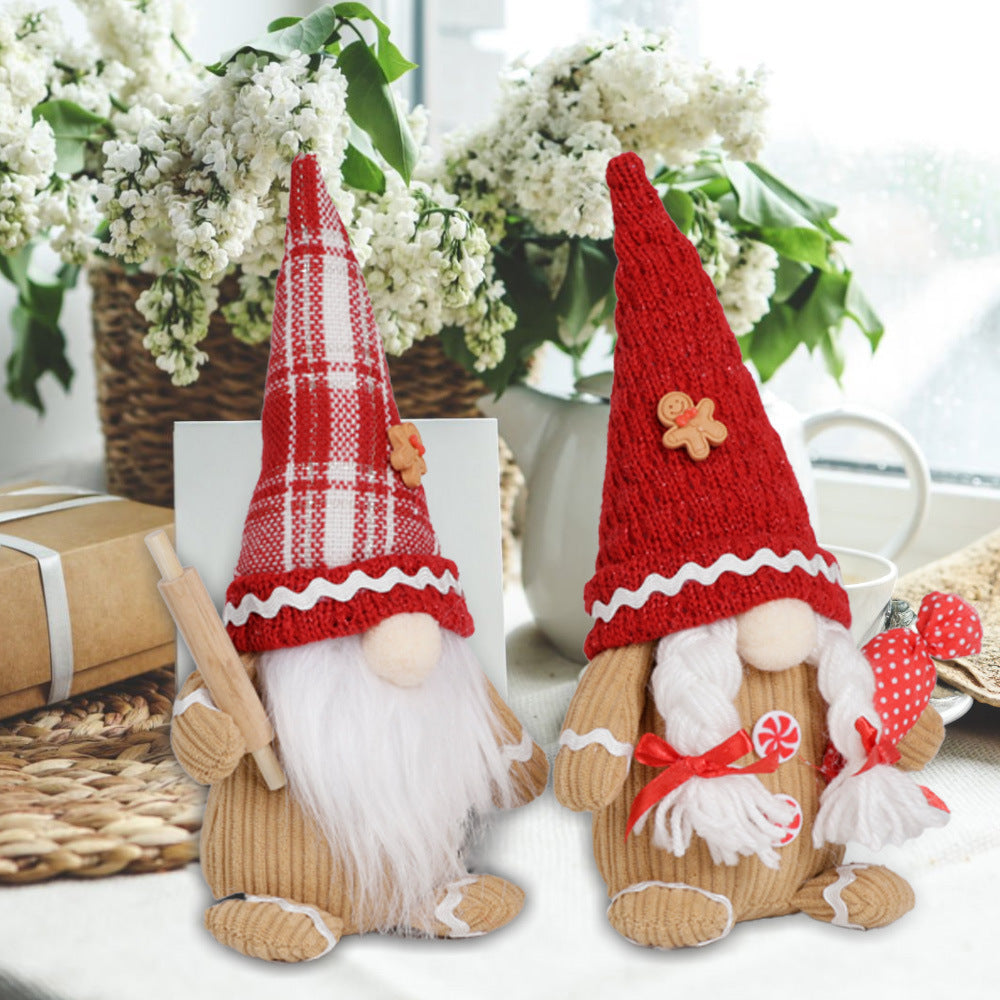 Navidad - Adornos de ancianos sin rostro - Zhibo
