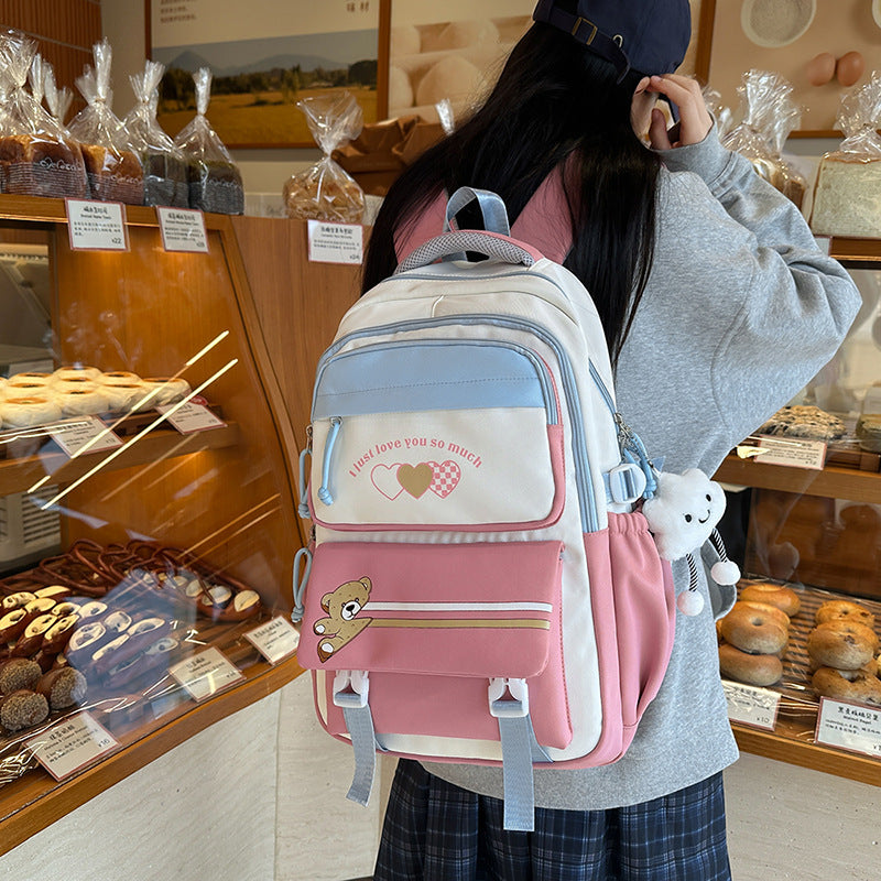 Mochila de gran capacidad para secundaria y preparatoria. - Zhibo