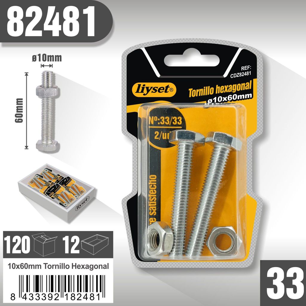 Liyset - Tornillo Hexagonal 10 x 60mm