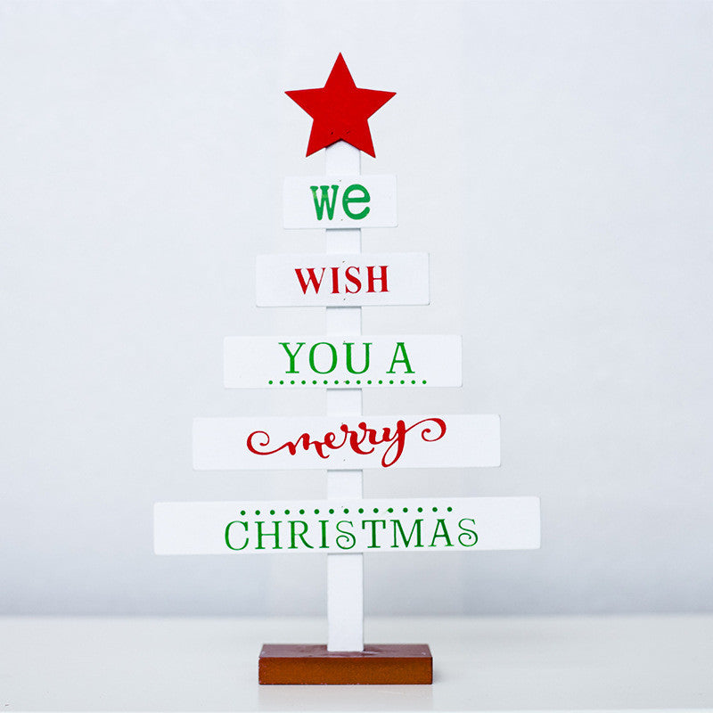 Creative Painted Letter Christmas Tree Ornaments - Zhibo