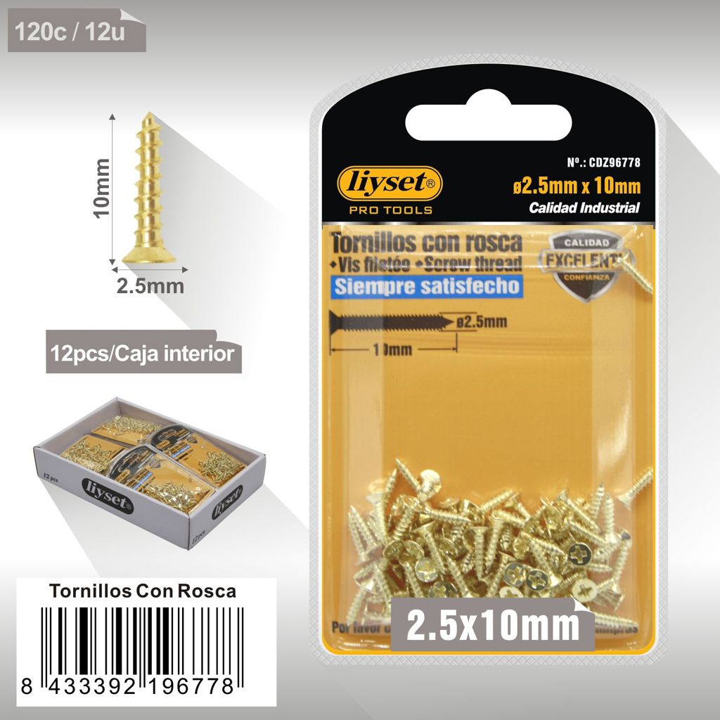 Liyset - Tirafondos 2.5 x 10mm