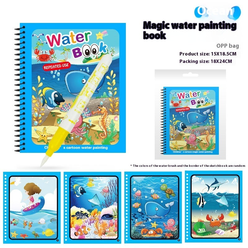Libro de imágenes de agua mágico, relleno de colores de grafiti - Zhibo