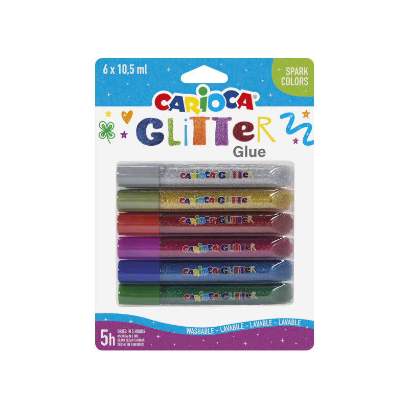Carioca - Glitter Glue Spark - 6 Uds