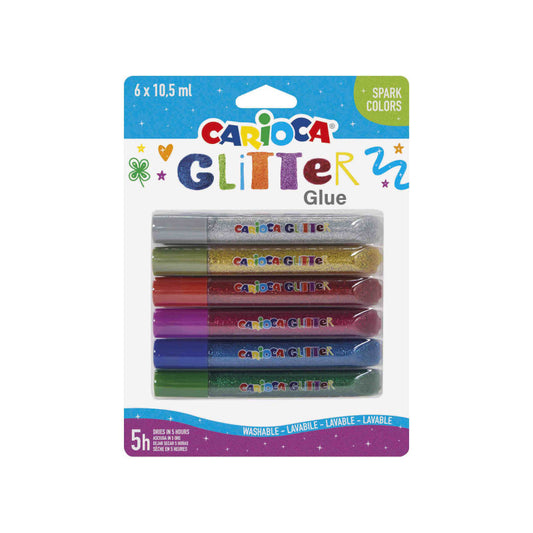 Carioca - Glitter Glue Spark - 6 Uds