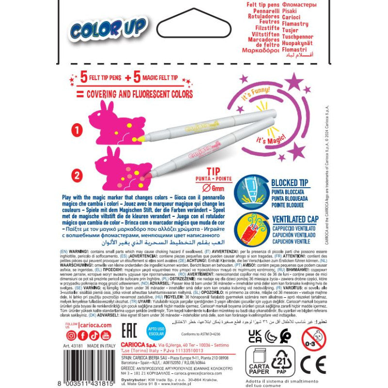 Carioca - Rotuladores Mágicos Color Up - 10 Uds - Zhibo