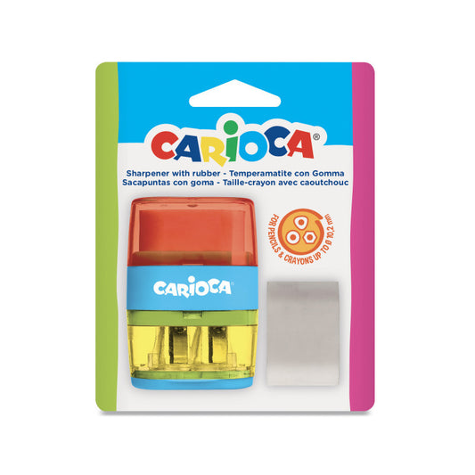 Carioca - Sacapuntas 2 Agujeros con Borrador