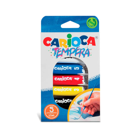Carioca - Témpera en Tubos 12 ml - 5 Pz