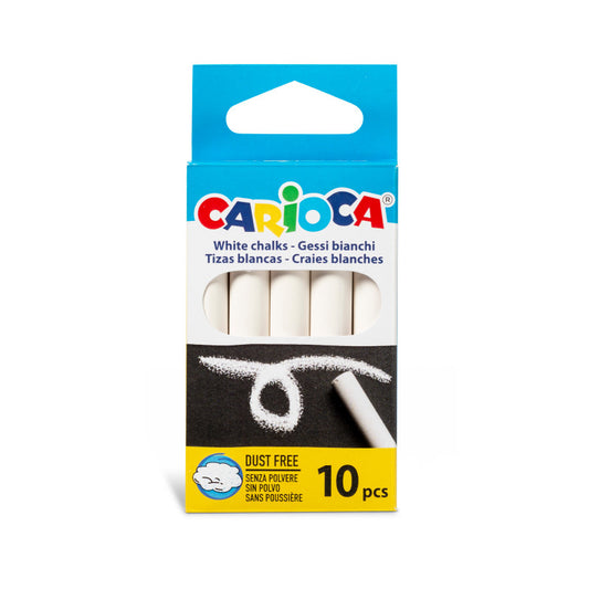 Carioca - Tizas Estándar Blancas - 10 Uds