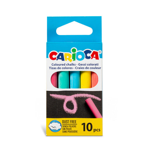 Carioca - Tizas Estándar Colores Surtidos - 10 Uds